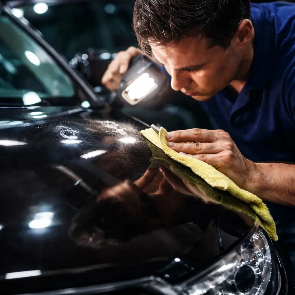 Paint correction Fresno process inspecting and refining car paint for long-lasting results.